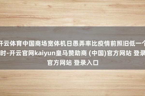 开云体育中国商场宽体机日愚弄率比疫情前照旧低一个多小时-开云官网kaiyun皇马赞助商 (中国)官方网站 登录入口