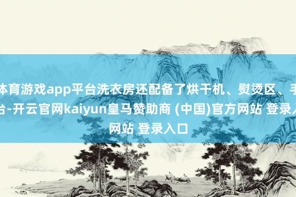 体育游戏app平台洗衣房还配备了烘干机、熨烫区、手洗台-开云官网kaiyun皇马赞助商 (中国)官方网站 登录入口