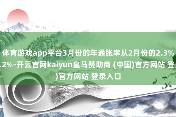 体育游戏app平台3月份的年通胀率从2月份的2.3%降至2.2%-开云官网kaiyun皇马赞助商 (中国)官方网站 登录入口