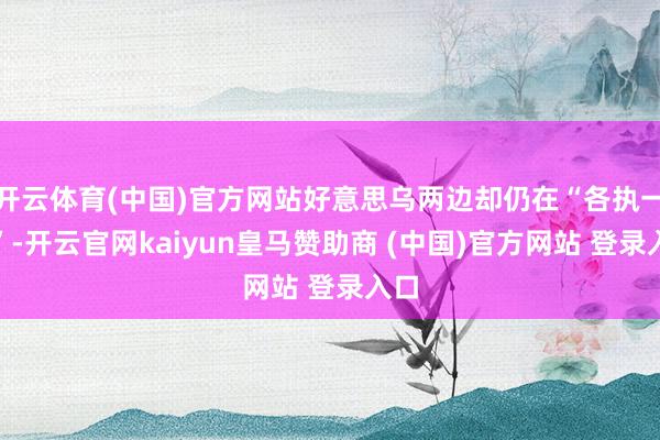 开云体育(中国)官方网站好意思乌两边却仍在“各执一词”-开云官网kaiyun皇马赞助商 (中国)官方网站 登录入口