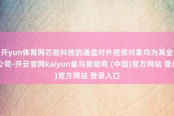开yun体育网芯能科技的通盘对外担保对象均为其全资子公司-开云官网kaiyun皇马赞助商 (中国)官方网站 登录入口