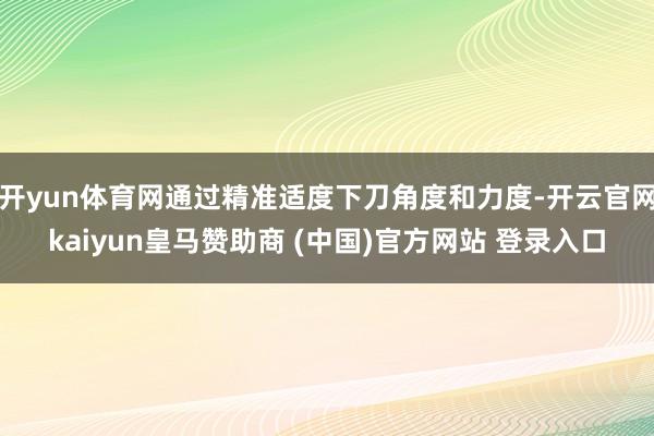 开yun体育网通过精准适度下刀角度和力度-开云官网kaiyun皇马赞助商 (中国)官方网站 登录入口