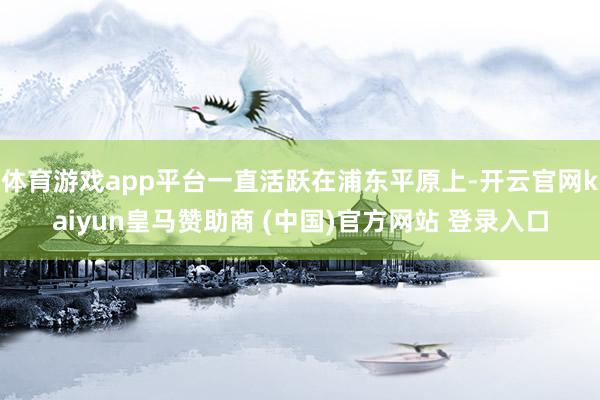 体育游戏app平台一直活跃在浦东平原上-开云官网kaiyun皇马赞助商 (中国)官方网站 登录入口