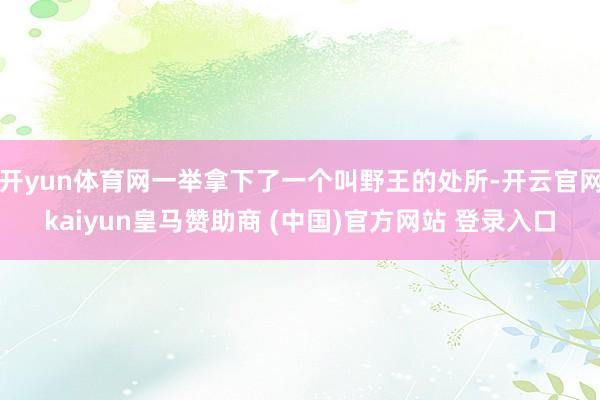 开yun体育网一举拿下了一个叫野王的处所-开云官网kaiyun皇马赞助商 (中国)官方网站 登录入口