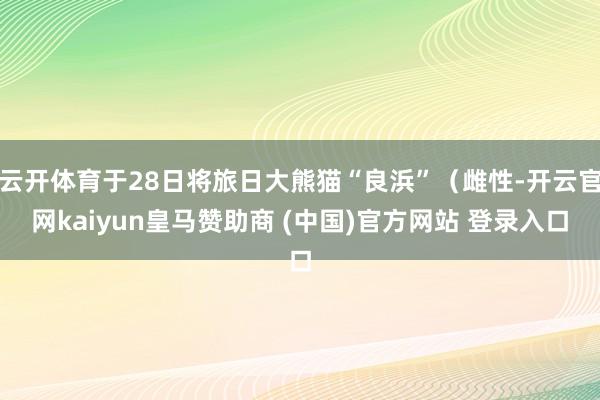 云开体育于28日将旅日大熊猫“良浜”（雌性-开云官网kaiyun皇马赞助商 (中国)官方网站 登录入口