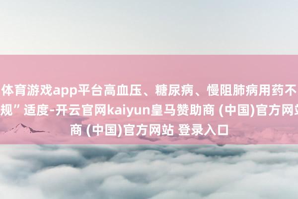 体育游戏app平台高血压、糖尿病、慢阻肺病用药不受“一品两规”适度-开云官网kaiyun皇马赞助商 (中国)官方网站 登录入口