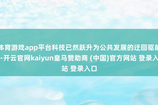 体育游戏app平台科技已然跃升为公共发展的迂回驱能源-开云官网kaiyun皇马赞助商 (中国)官方网站 登录入口