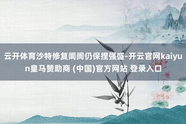 云开体育沙特修复阛阓仍保捏强盛-开云官网kaiyun皇马赞助商 (中国)官方网站 登录入口